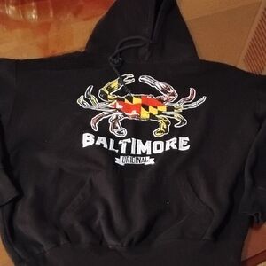Black Hoodie with Crab Design